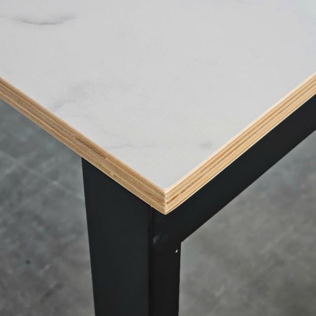 Bàn làm việc có hộp điện 180x80cm gỗ plywood vân giả đá HBRT114