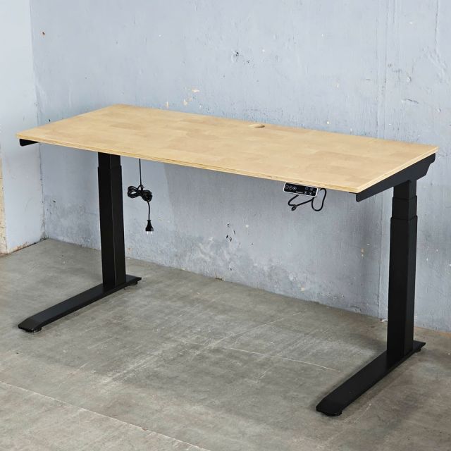 Bàn nâng hạ chiều cao 140x60cm gỗ plywood vân Cut Trunk FLD034
