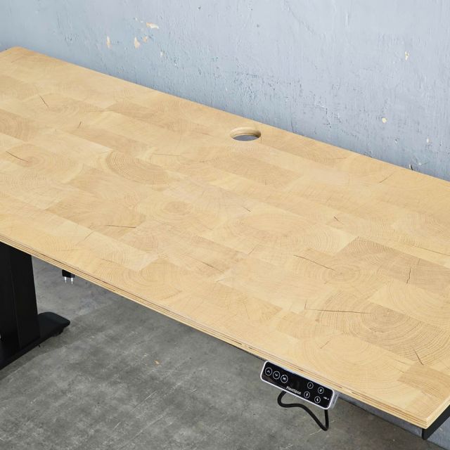 Bàn nâng hạ chiều cao 140x60cm gỗ plywood vân Cut Trunk FLD034