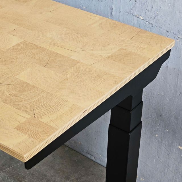 Bàn nâng hạ chiều cao 140x60cm gỗ plywood vân Cut Trunk FLD034