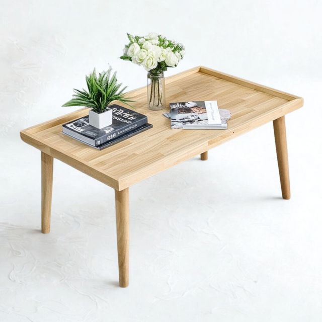 Bàn sofa chữ nhật 100x60x45cm gỗ cao su TT68330