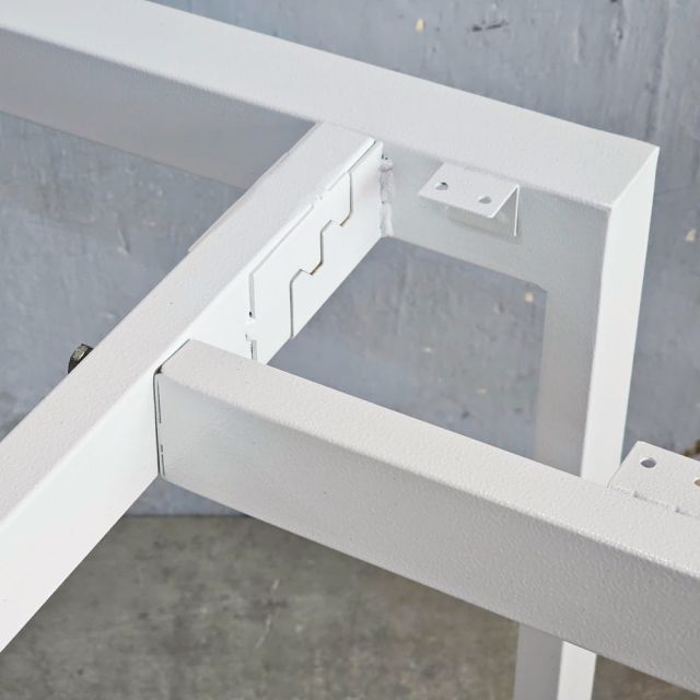 Chân sắt lắp ráp cho bàn góc L 180x160cm sơn tĩnh điện HCRT043