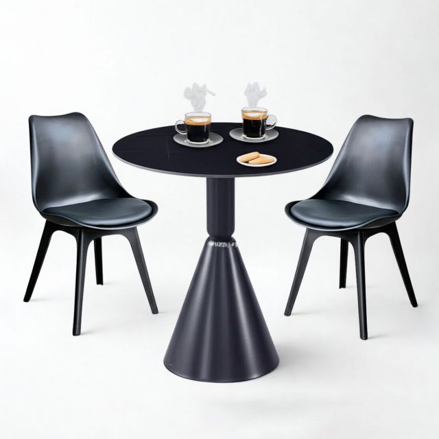 Combo bàn cafe tròn 60cm và 2 ghế Eames CBCF343 Combo bàn cafe tròn 60cm và 2 ghế Eames CBCF343