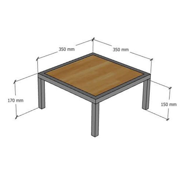 Đôn để cây xanh 35x35x19cm gỗ plywood DCX001