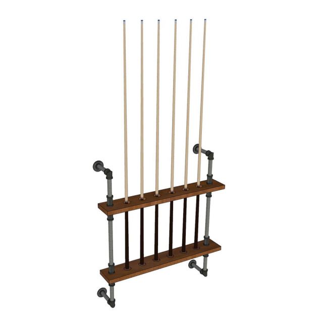 Giá để cơ bi-a ống nước 80x12x90cm gỗ tràm GDBD002