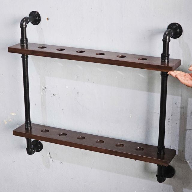 Giá để cơ bi-a ống nước 80x12x90cm gỗ tràm GDBD002