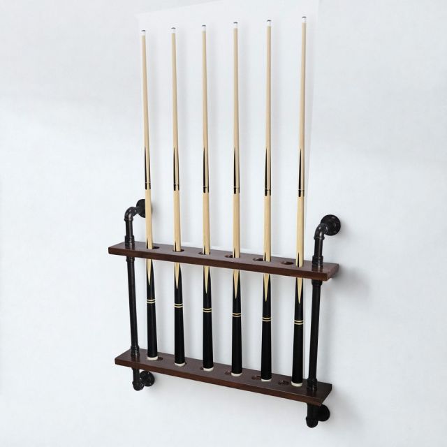 Giá để cơ bi-a ống nước gỗ tràm GDBD002 Giá để cơ bi-a ống nước gỗ tràm GDBD002