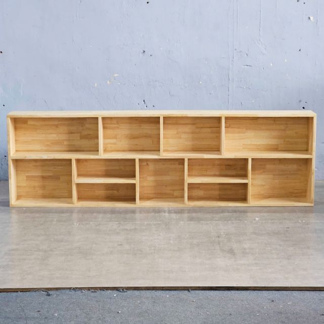Kệ sách treo tường 200x20x61cm gỗ cao su KS68336