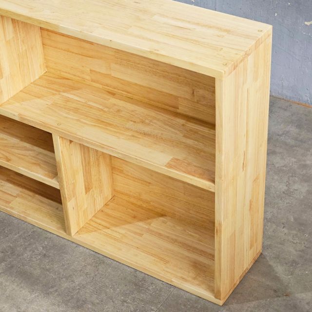 Kệ sách treo tường 200x20x61cm gỗ cao su KS68336