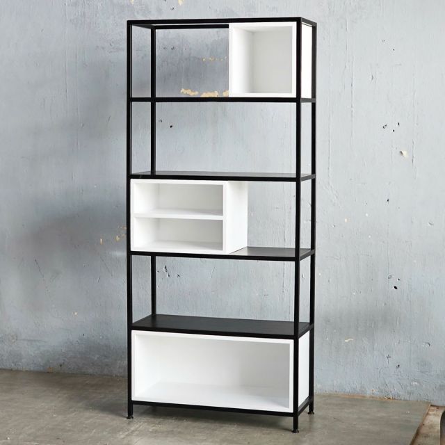 Kệ trang trí 80x35x180cm gỗ cao su KTT68040