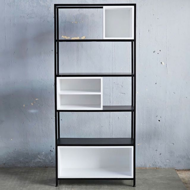 Kệ trang trí 80x35x180cm gỗ cao su KTT68040