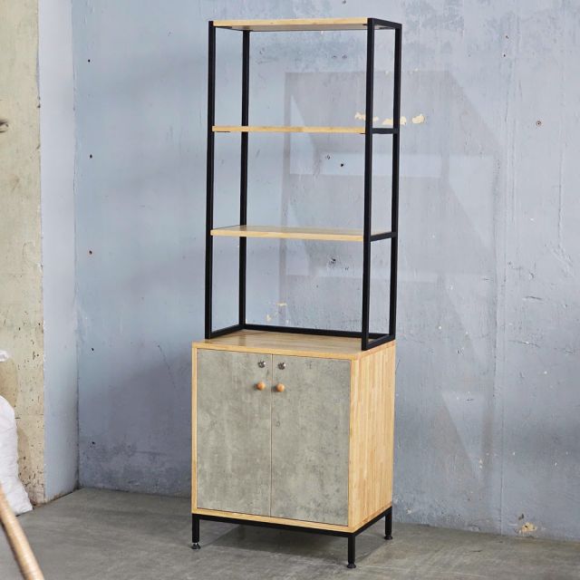 Kệ trang trí 60x40x180cm gỗ cao su KTT68036