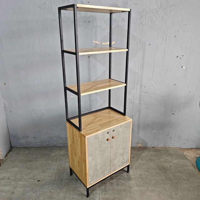 Kệ trang trí 60x40x180cm gỗ cao su KTT68036