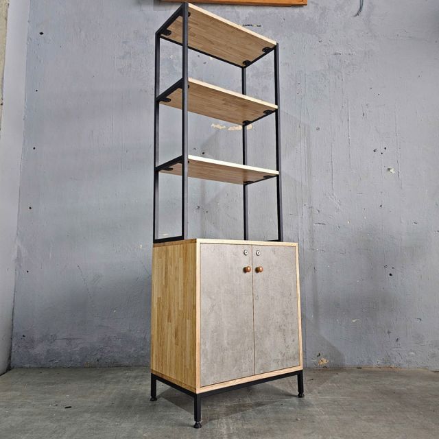 Kệ trang trí 60x40x180cm gỗ cao su KTT68036