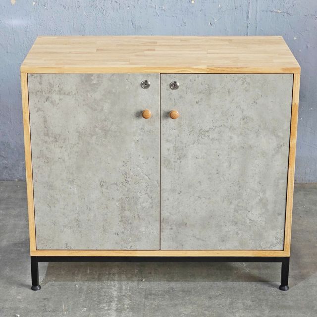 Tủ hồ sơ 2 cánh 80x40x70cm gỗ cao su THS68088