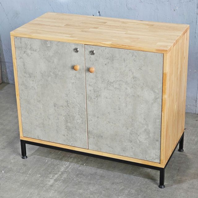 Tủ hồ sơ 2 cánh 80x40x70cm gỗ cao su THS68088