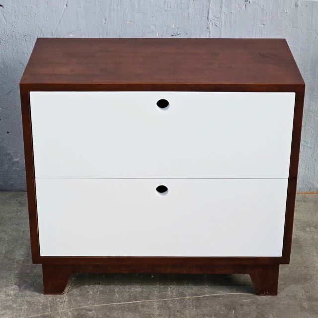 Tủ đầu giường 2 ngăn kéo 60x30x55cm gỗ cao su TDG68025