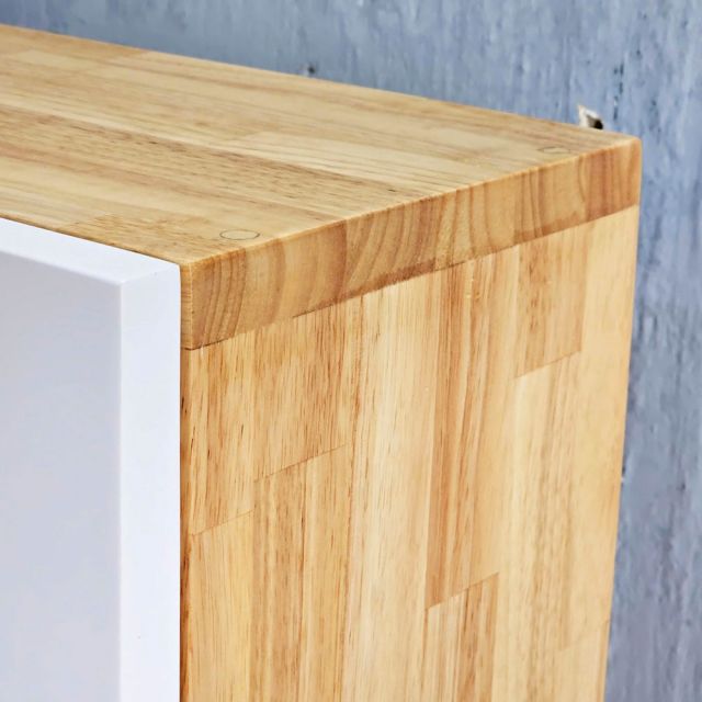 Tủ sách cửa kính 82x18x173cm gỗ cao su KS68337