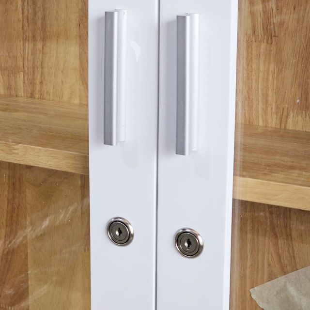 Tủ sách cửa kính 82x18x173cm gỗ cao su KS68337