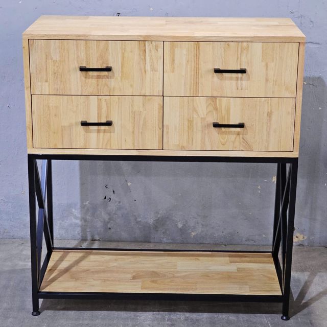 Bàn console 4 ngăn tủ 90x40x100cm gỗ cao su CST109