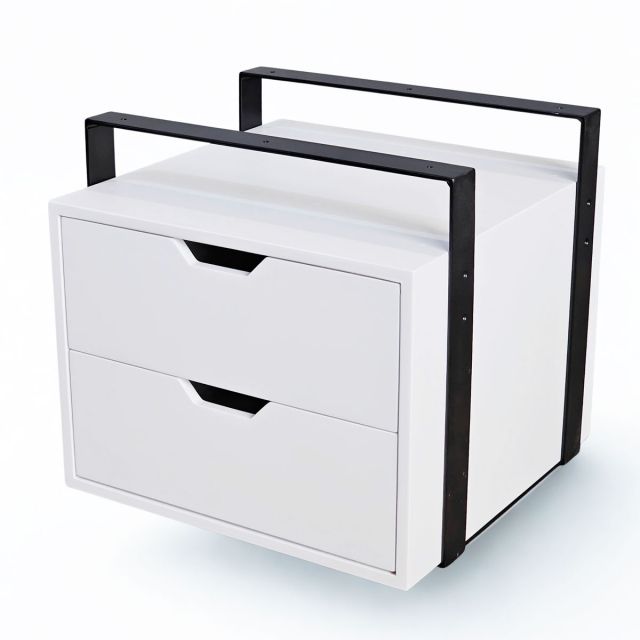 Tủ treo bàn 2 ngăn 40x30x37cm gỗ cao su TCN68073 Tủ treo bàn 2 ngăn 40x30x37cm gỗ cao su TCN68073