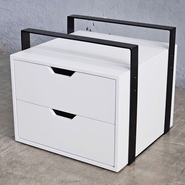 Tủ treo bàn 2 ngăn 40x30x37cm gỗ cao su TCN68073
