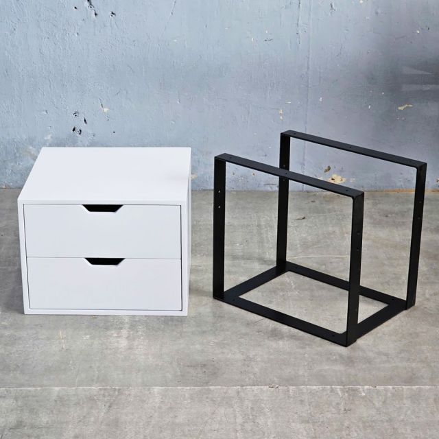 Tủ treo bàn 2 ngăn 40x30x37cm gỗ cao su TCN68073