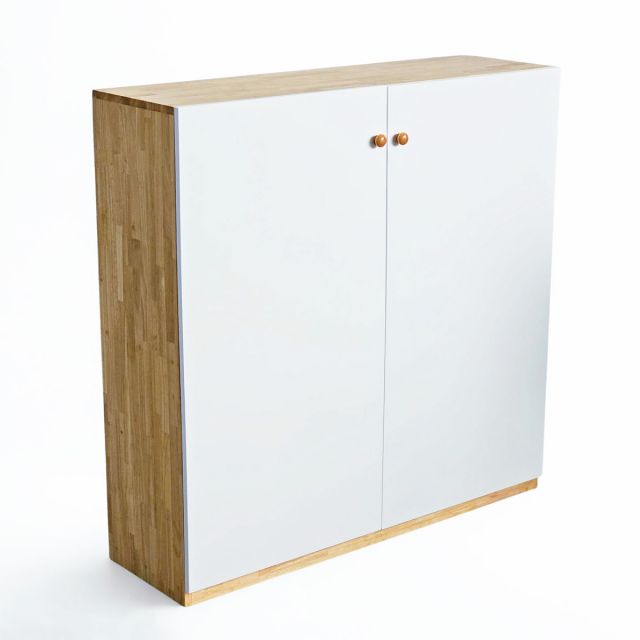 Tủ văn phòng 120x35x120cm gỗ cao su THS68090