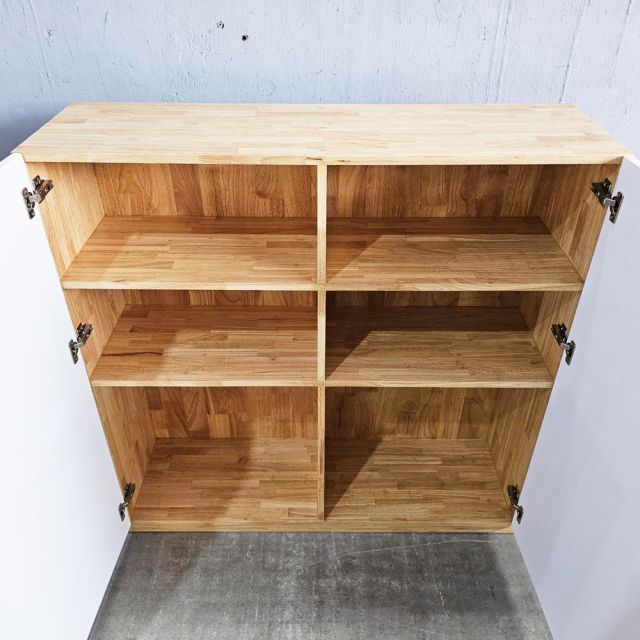 Tủ văn phòng 120x35x120cm gỗ cao su THS68090