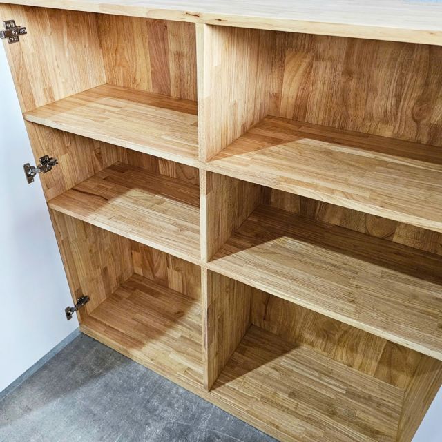 Tủ văn phòng 120x35x120cm gỗ cao su THS68090