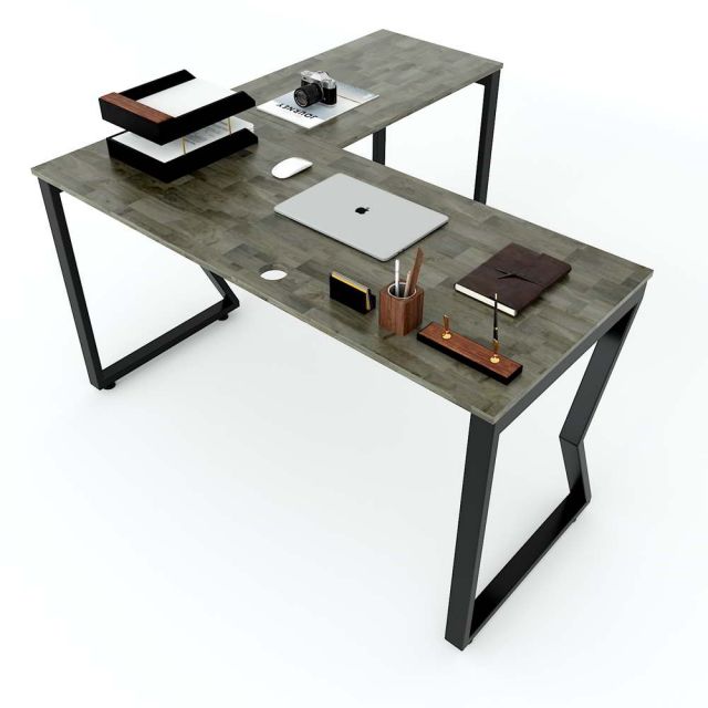 HBMC017 - Bàn làm việc chữ L 140x140 MConcept chân sắt lắp ráp HBMC017 - Bàn làm việc chữ L 140x140 MConcept chân sắt lắp ráp