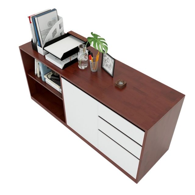 THS68017 - Tủ kệ hồ sơ 160x40cm gỗ cao su 3 ngăn THS68017 - Tủ kệ hồ sơ 160x40cm gỗ cao su 3 ngăn