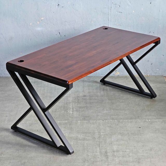 Bàn Gaming chữ X 160x80cm gỗ tràm GD68107