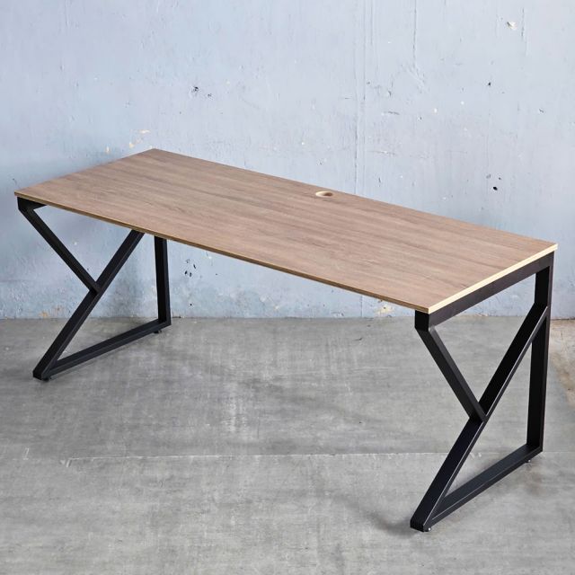 Bàn làm việc 180x70cm gỗ Plywood phủ melamin chân sắt Kconcept HBKC046