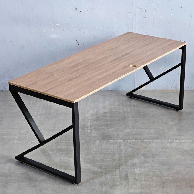 Bàn làm việc 180x70cm gỗ Plywood phủ melamin chân sắt Kconcept HBKC046