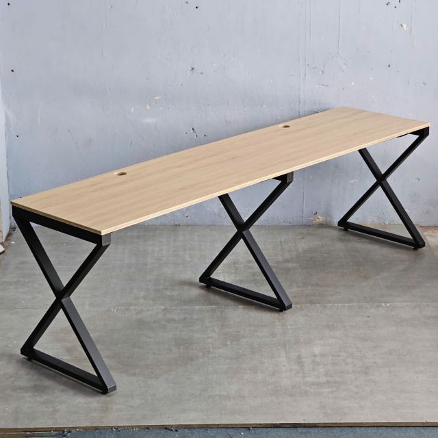 Bàn cụm 2 240x60cm gỗ Plywood phủ melamin chân Xconcept HBXC037
