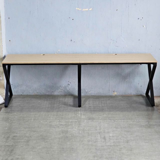 Bàn cụm 2 240x60cm gỗ Plywood phủ melamin chân Xconcept HBXC037
