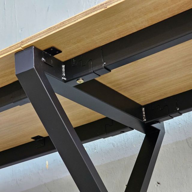 Bàn cụm 2 240x60cm gỗ Plywood phủ melamin chân Xconcept HBXC037