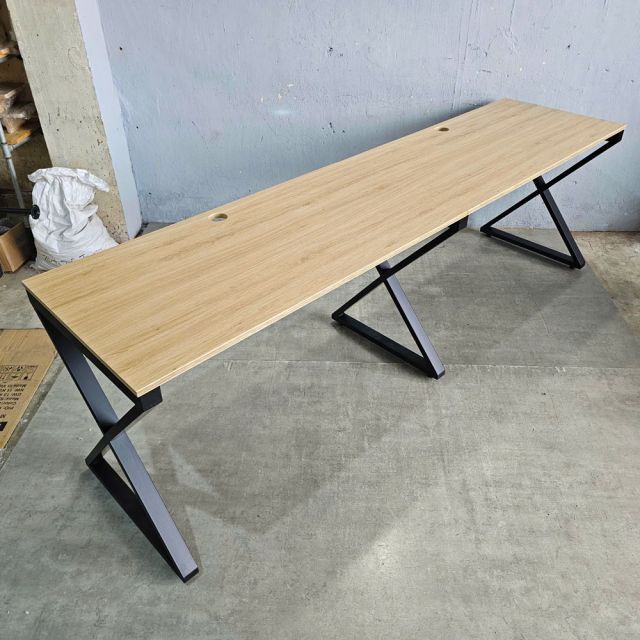 Bàn cụm 2 240x60cm gỗ Plywood phủ melamin chân Xconcept HBXC037