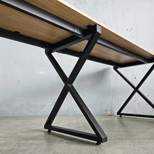 Bàn cụm 2 240x60cm gỗ Plywood phủ melamin chân Xconcept HBXC037