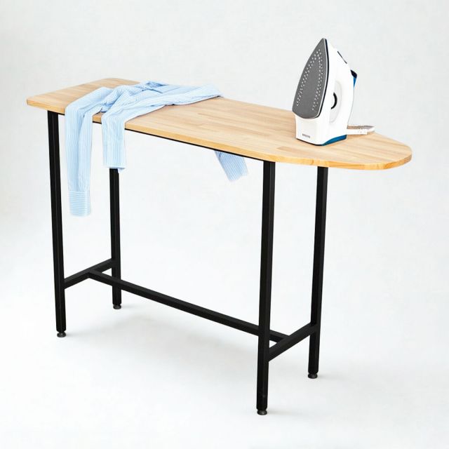 Bàn để ủi quần áo 120x40x81cm gỗ cao su BAUI001