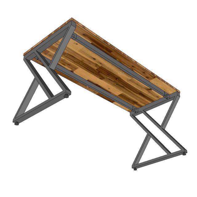 Bàn làm việc 160x70cm gỗ tràm chân chữ X GD68109