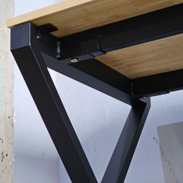 Bàn góc chữ L 160x140cm gỗ cao su hệ XConcept HBXC053