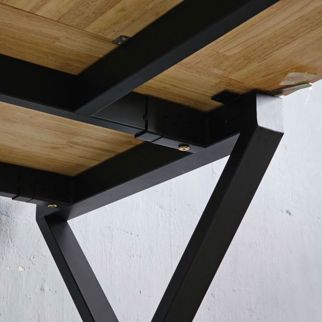Bàn góc chữ L 160x140cm gỗ cao su hệ XConcept HBXC053