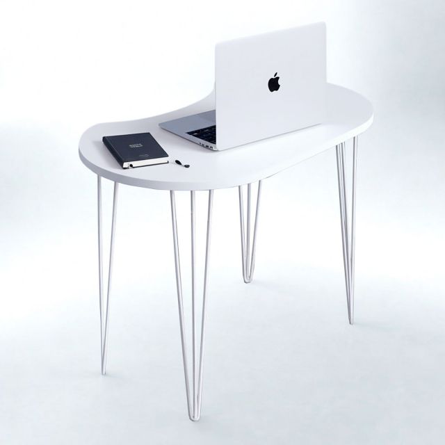 Bàn hạt đậu 100x60cm gỗ tràm chân Hairpin SPD68248