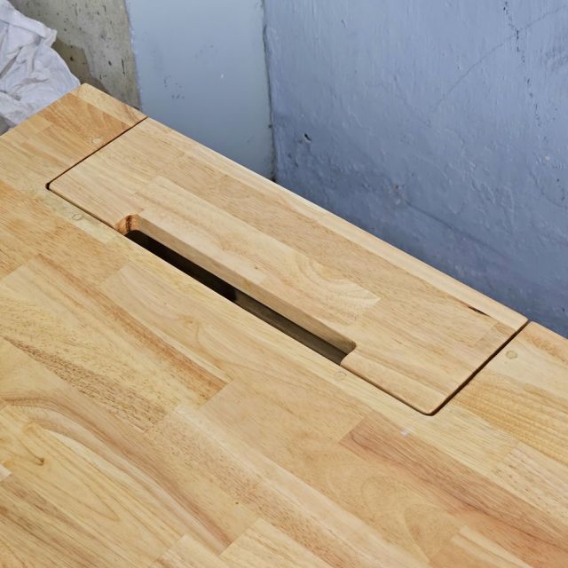 Bàn làm việc gác tủ 200x60cm gỗ cao su hệ CONE HBCO073