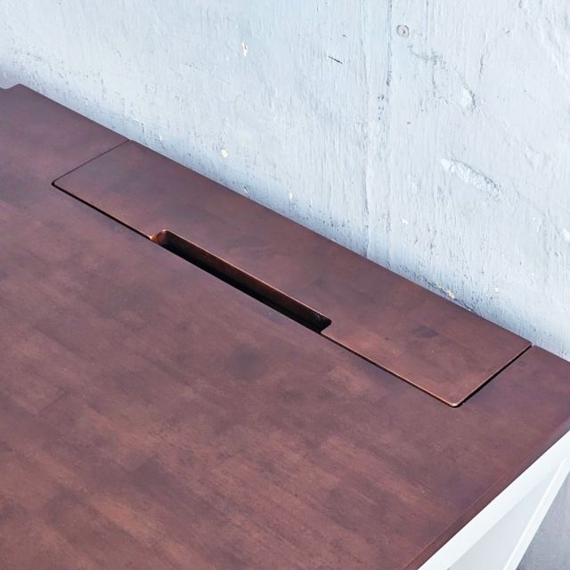 Bàn làm việc có hộp điện 200x80cm gỗ cao su ZD018