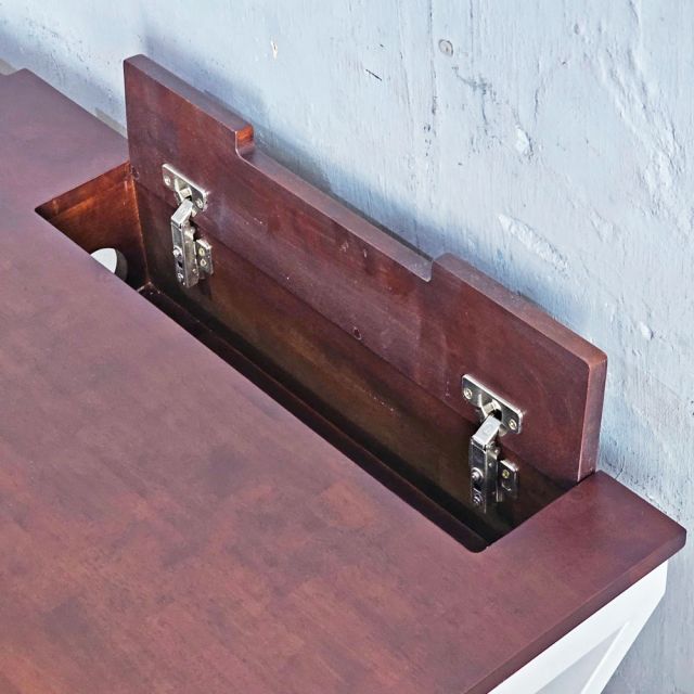Bàn làm việc có hộp điện 200x80cm gỗ cao su ZD018