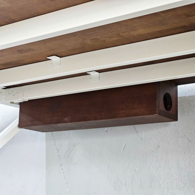 Bàn làm việc có hộp điện 200x80cm gỗ cao su ZD018