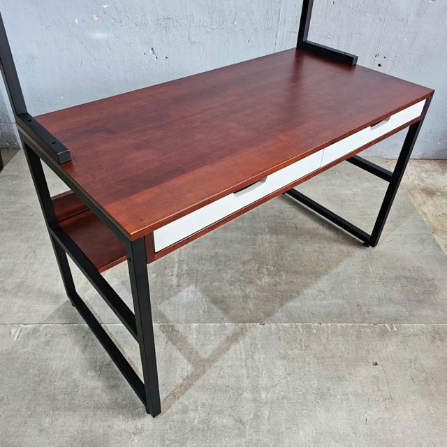Bàn liền kệ sách có ngăn kéo 120x60x150cm gỗ cao su FD68076